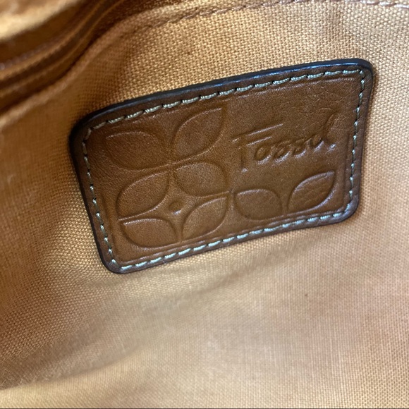 Fossil Bags Fossil Vtg Leather Fabric Patchwork Large Tote Bag